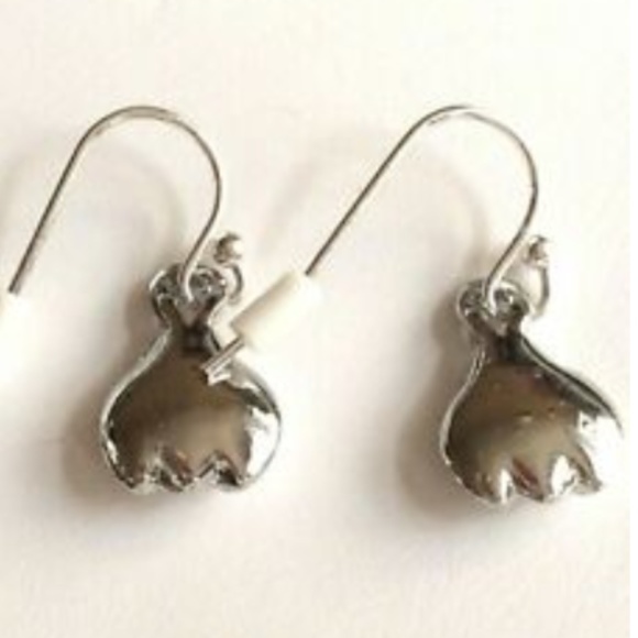 Silver Ladybug Earrings Hypoallergenic Dainty - Picture 7 of 8